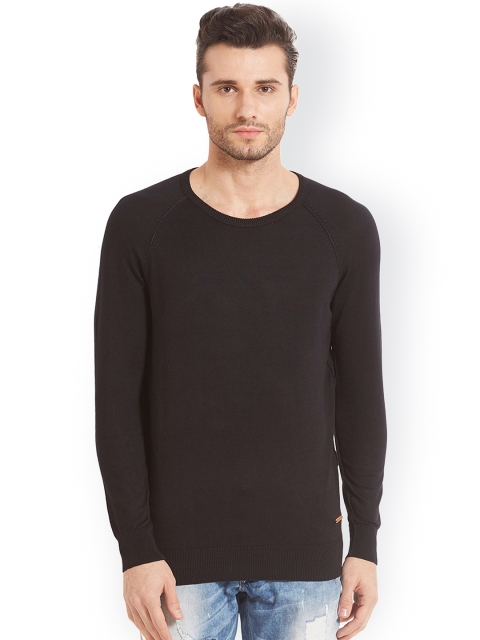 

SPYKAR Men Black Solid Sweatshirt