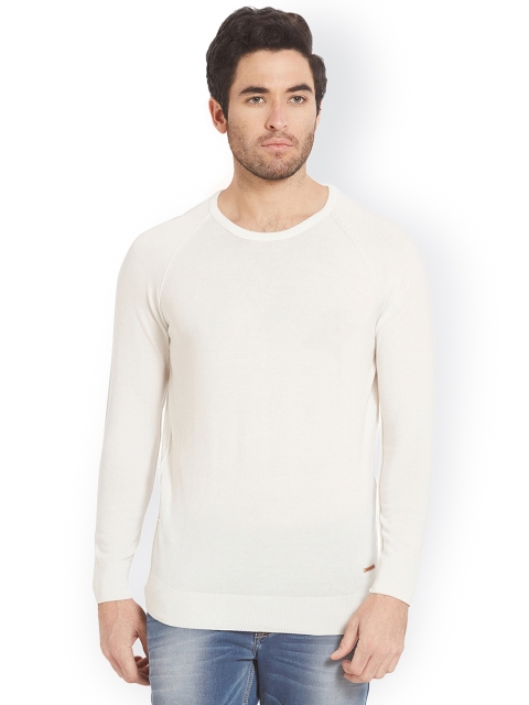 

SPYKAR Men White Solid Sweatshirt