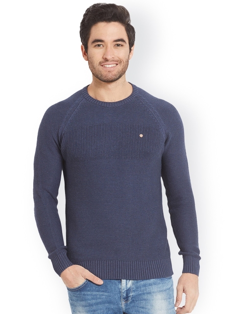 

SPYKAR Men Blue Solid Sweatshirt
