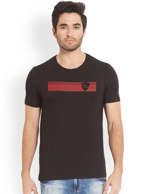 

SPYKAR Men Black Solid Round Neck Regular Fit T-shirt