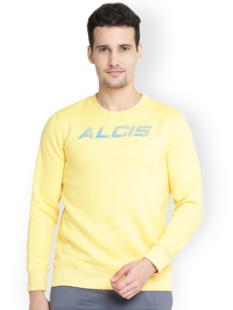 

Alcis Men Yellow Solid Sweatshirt