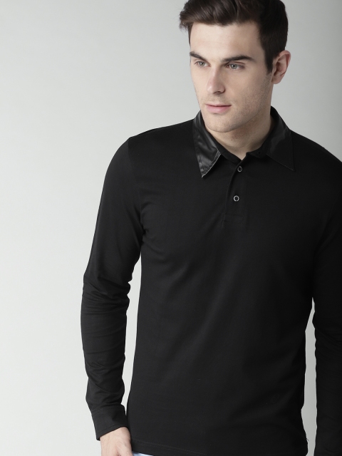 

INVICTUS Men Black Solid Polo Collar T-shirt