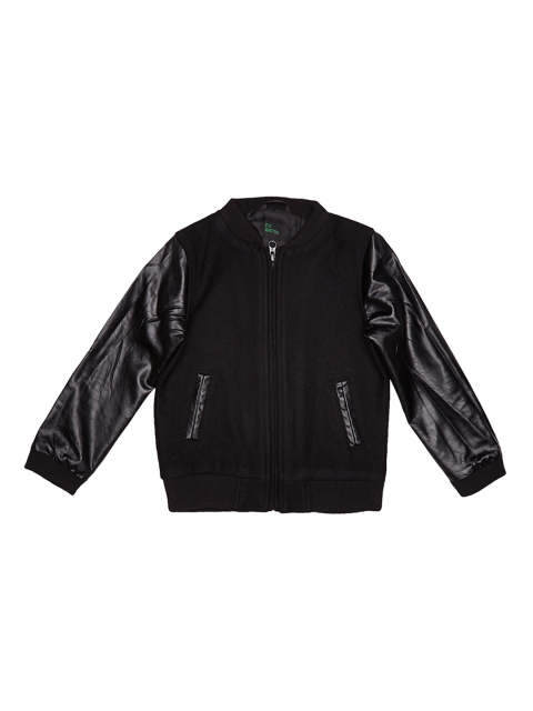 

United Colors of Benetton Boys Black Solid Bomber Jacket