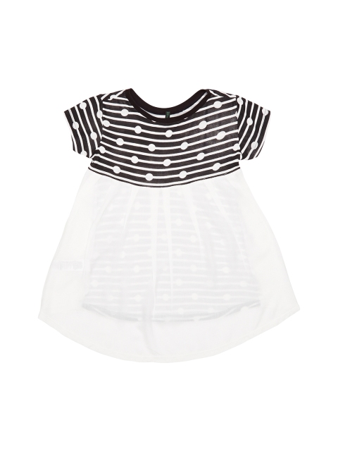 

United Colors of Benetton Girls White Printed Empire Dress