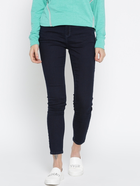 

ESPRIT Women Navy Blue Skinny Fit Mid-Rise Clean Look Stretchable Jeans