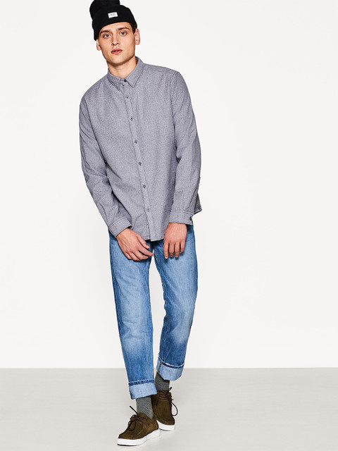 

ESPRIT Men Grey Slim Fit Solid Casual Shirt