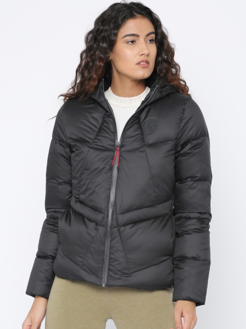 

Puma Women Black Solid Padded Jacket