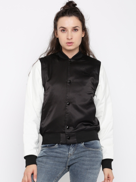 

Puma Women Black Solid Bomber Jacket