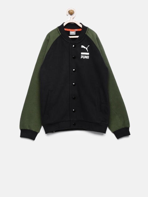 

Puma Boys Black & Green Jacket