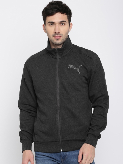 

Puma Men Grey Solid Sweatshirt