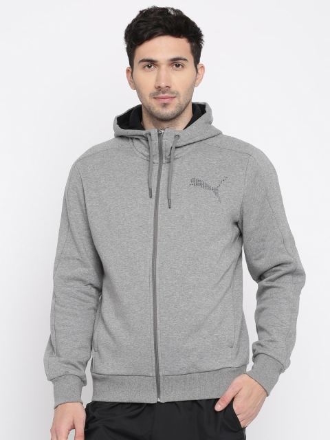 

Puma Men Grey Solid P48 Core FZ Hooded Sweatshirt