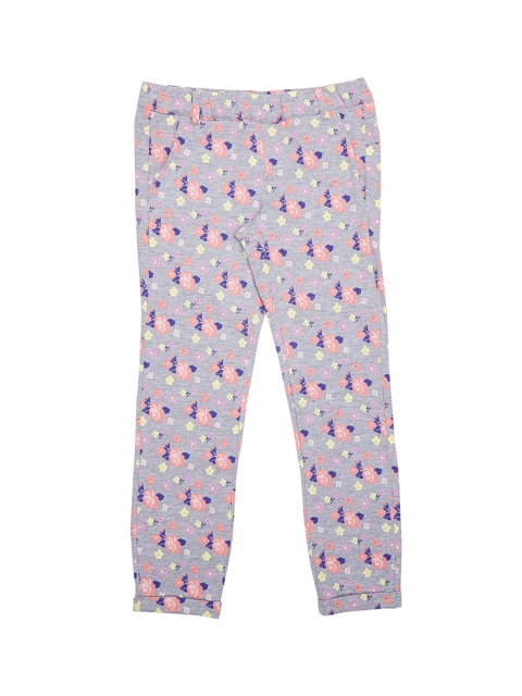 

United Colors of Benetton Girls Grey Floral Print Jeggings