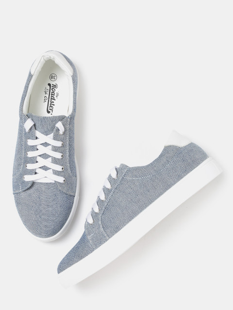 

Roadster Women Blue Denim Sneakers