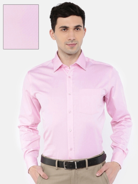 

Park Avenue Men Pink Regular Fit Self Design Formal Shirt
