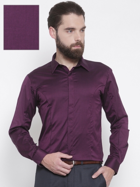 

Park Avenue Men Purple Super Slim Fit Solid Formal Shirt