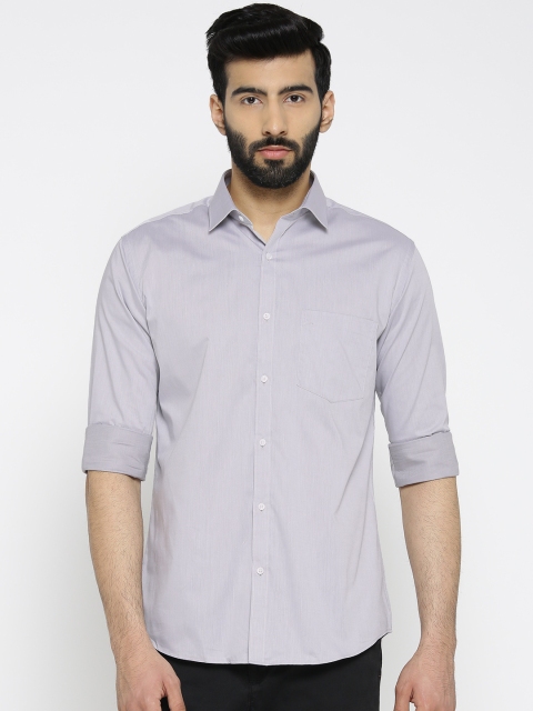 

Park Avenue Men Grey Slim Fit Solid Casual Shirt