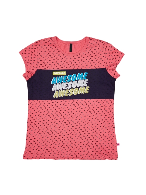 

United Colors of Benetton Girls Pink Solid Top