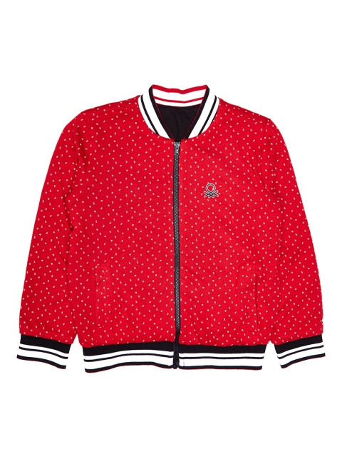 

United Colors of Benetton Boys Red Printed Sweatshirt