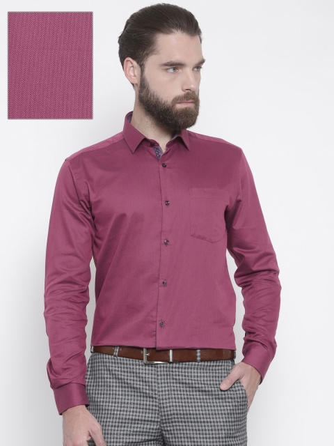 

Park Avenue Men Magenta Slim Fit Self-Design Formal Shirt