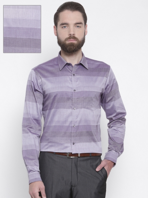 

Park Avenue Men Purple Slim Fit Self Design Formal Shirt