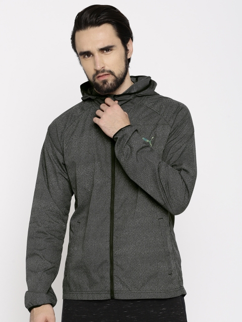 

Puma Men Charcoal Solid Water Resistant Nightcat Sporty Jacket