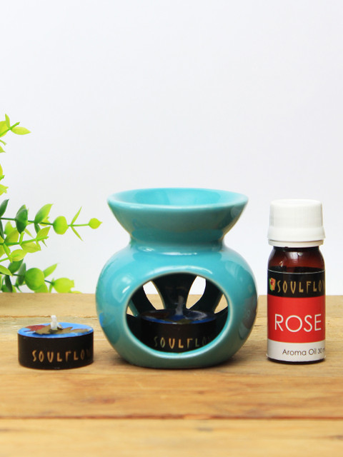 

Soulflower Rose Round Candle Blue Diffuser