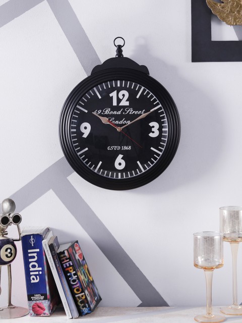 

Home Sparkle Black Round Solid Analogue Wall Clock