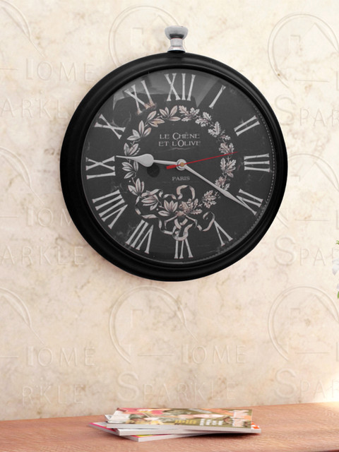 

Home Sparkle Black Analogue Wall Clock