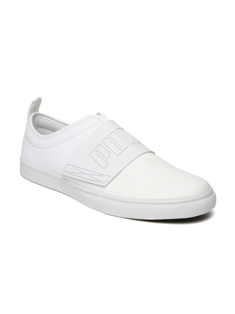 

Puma Unisex White Slip-On Sneakers