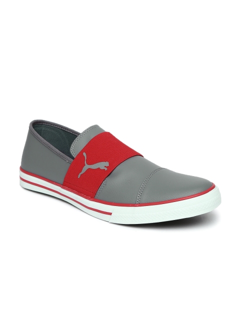 

Puma Men Grey Slip-On Sneakers