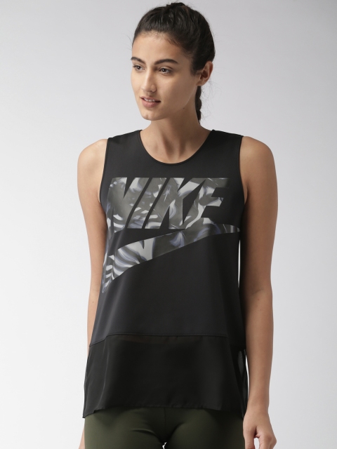 

Nike Women Black Printed Tank Top