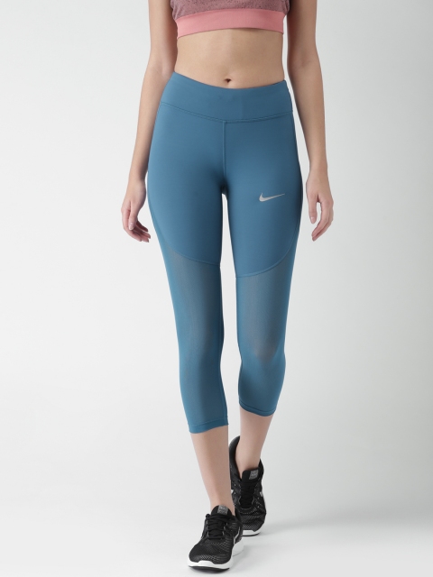 

Nike Women Blue Solid Regular Fit Capris