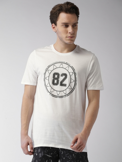

Nike Men White Printed AS M NK AIR Round Neck T-shirt