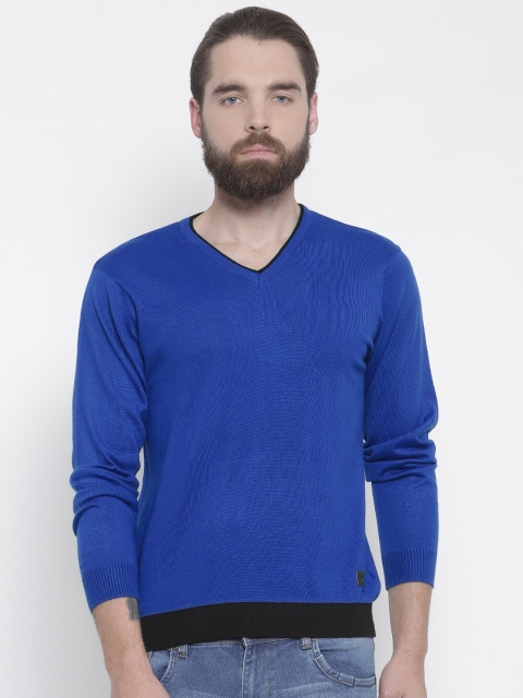 

Park Avenue Men Blue Solid Pullover