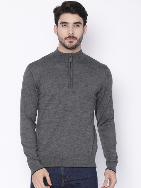 

Raymond Men Grey Solid Pullover
