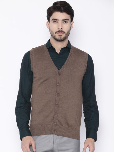 

Raymond Men Brown Solid Cardigan