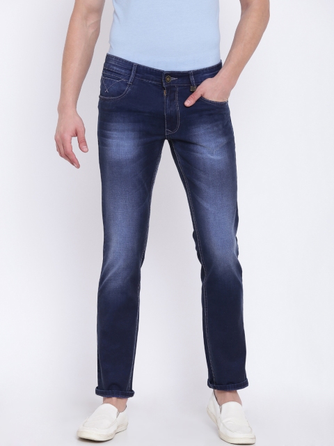 

Parx Men Navy Blue Slim Fit Mid-Rise Clean Look Stretchable Jeans