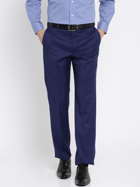 

Park Avenue Men Blue Slim Fit Solid Formal Trousers