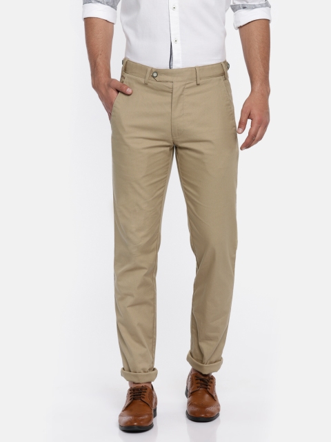 

Park Avenue Men Khaki Smart Slim Fit Solid Regular Trousers