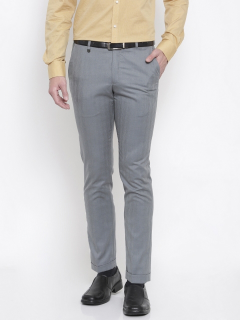 

Park Avenue Men Grey Slim Fit Solid Formal Trousers