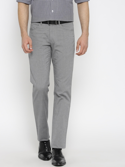 

Raymond Men Grey Slim Fit Solid Formal Trousers