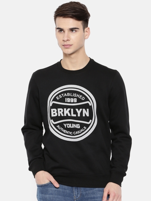 

Parx Men Black Printed Sweatshirt
