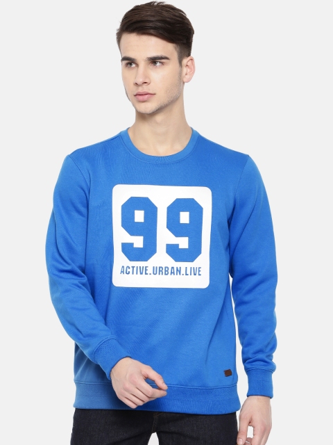 

Parx Men Blue Printed Sweatshirt