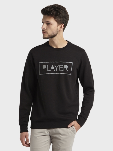 

Parx Men Black Solid Sweatshirt