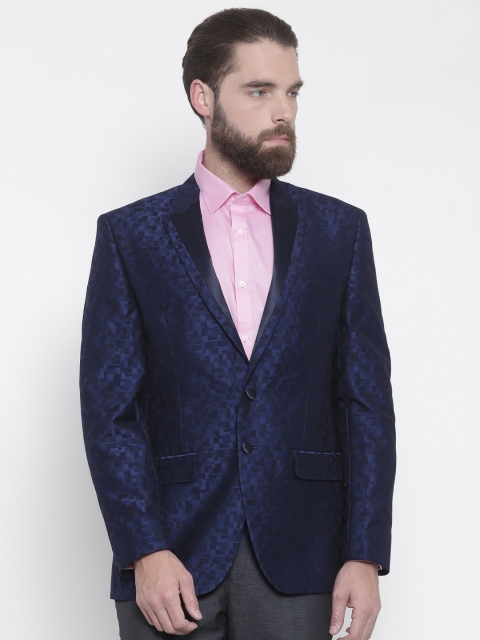 

Park Avenue Blue Single-Breasted Formal Blazer
