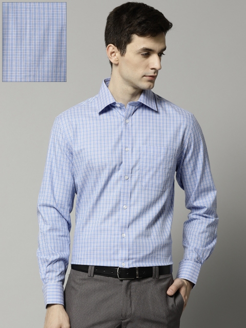 

Marks & Spencer Men Blue Regular Fit Checked Formal Shirt