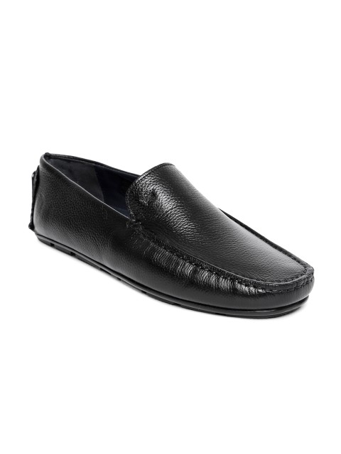 

Louis Philippe Men Black Leather Semiformal Slip-Ons