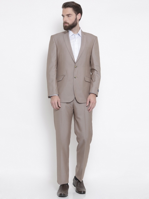

Peter England Men Beige Slim Fit Single-Breasted Formal Suit