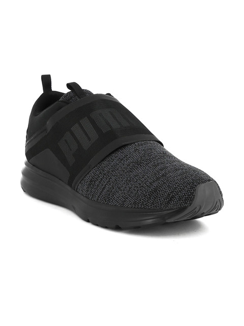

Puma Men Black Enzo Strap Knit Running Shoes