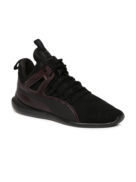 

Puma Men Black Solid Mesh SF Evo Cat Transform Mid-Top Sneakers